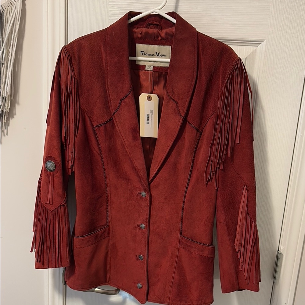 PIONEER Women's Red Fringe Jacket